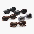 Слънчеви очила Techsuit Sunglasses (17002) - дамски, овална PC рамка, 90s стил - Черен