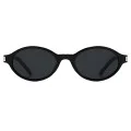 Слънчеви очила Techsuit Sunglasses (3952) - дамски, овална рамка, ретро-модерен стил - Принт / Син