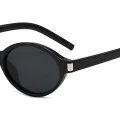 Слънчеви очила Techsuit Sunglasses (3952) - дамски, овална рамка, ретро-модерен стил - Принт / Син