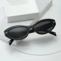 Слънчеви очила Techsuit Sunglasses (77115) - дамски, малки овални, Бохо стил - Черен