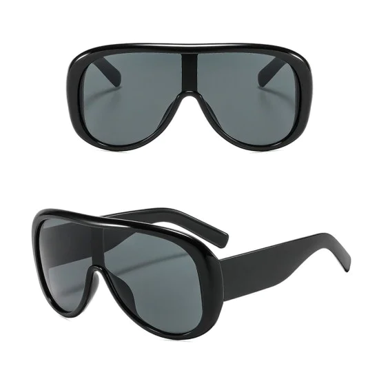 Слънчеви очила Techsuit Sunglasses (89337) - дамски, авиаторски, голяма рамка - Черен