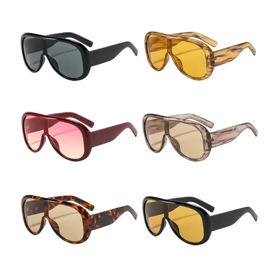 Слънчеви очила Techsuit Sunglasses (89337) - дамски, авиаторски, голяма рамка - Черен