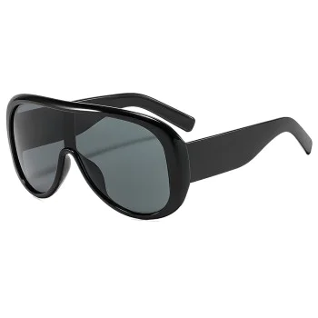 Слънчеви очила Techsuit Sunglasses (89337) - дамски, авиаторски, голяма рамка - Черен
