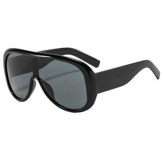 Слънчеви очила Techsuit Sunglasses (89337) - дамски, авиаторски, голяма рамка - Черен