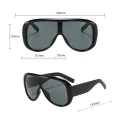 Слънчеви очила Techsuit Sunglasses (89337) - дамски, авиаторски, голяма рамка - Черен