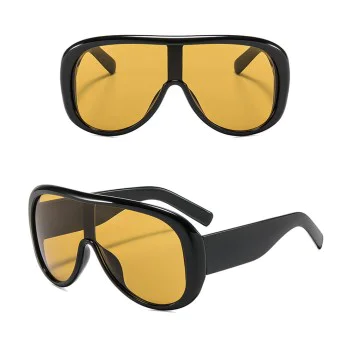 Слънчеви очила Techsuit Sunglasses (89337) - дамски, авиаторски, голяма рамка - Кафяв (Black Tea)