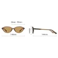 Слънчеви очила Techsuit Sunglasses (99034) - дамски, овална TR90 рамка - Черен