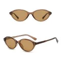 Слънчеви очила Techsuit Sunglasses (99034) - дамски, овална TR90 рамка - Кафяв