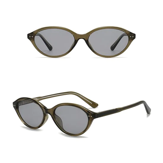 Слънчеви очила Techsuit Sunglasses (99034) - дамски, овална TR90 рамка - Зелен