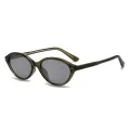 Слънчеви очила Techsuit Sunglasses (99034) - дамски, овална TR90 рамка - Зелен