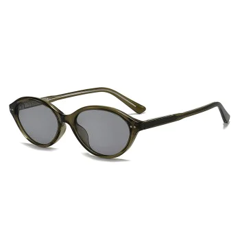 Слънчеви очила Techsuit Sunglasses (99034) - дамски, овална TR90 рамка - Зелен