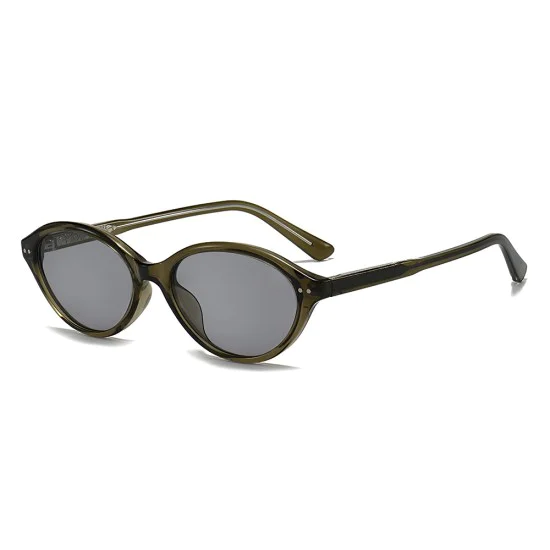 Слънчеви очила Techsuit Sunglasses (99034) - дамски, овална TR90 рамка - Зелен
