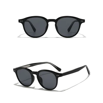 Слънчеви очила Techsuit Sunglasses (99046) - унисекс, кръгла TR90 рамка - Черен