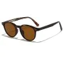 Слънчеви очила Techsuit Sunglasses (99046) - унисекс, кръгла TR90 рамка - Леопардов (Brown Print)