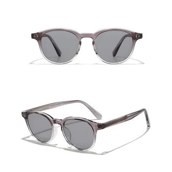 Слънчеви очила Techsuit Sunglasses (99046) - унисекс, кръгла TR90 рамка - Лилав