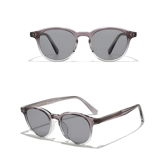 Слънчеви очила Techsuit Sunglasses (99046) - унисекс, кръгла TR90 рамка - Лилав