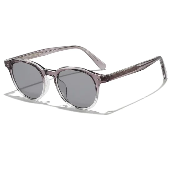 Слънчеви очила Techsuit Sunglasses (99046) - унисекс, кръгла TR90 рамка - Лилав