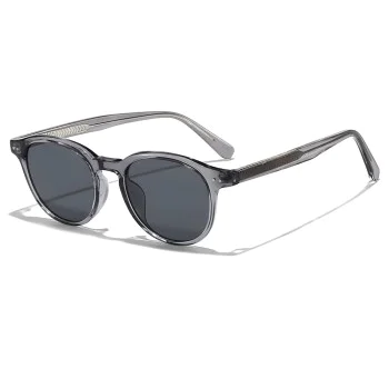 Слънчеви очила Techsuit Sunglasses (99046) - унисекс, кръгла TR90 рамка - Сив