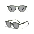 Слънчеви очила Techsuit Sunglasses (99046) - унисекс, кръгла TR90 рамка - Зелен