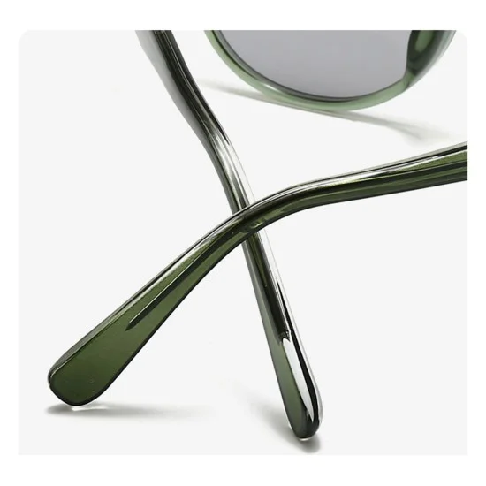 Слънчеви очила Techsuit Sunglasses (99046) - унисекс, кръгла TR90 рамка - Зелен