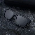 Слънчеви очила Techsuit Polarized Sunglasses (8491) - мъжки, поляризирани, квадратна рамка - Мат Черен / Череша