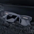 Слънчеви очила Techsuit Polarized Sunglasses (8491) - мъжки, поляризирани, квадратна рамка - Мат Черен / Череша