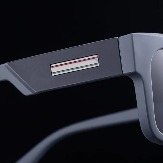 Слънчеви очила Techsuit Polarized Sunglasses (8491) - мъжки, поляризирани, квадратна рамка - Мат Черен / Череша