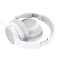 Слушалки с кабел Acefast (H18) - за деца, 85db ограничение, 40mm говорители, HD микрофон, 3.5mm, сгъваеми, IPX4 водоустойчиви, PU, 1.2m - Сиви