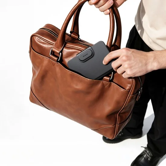 Смарт калъф за паспорт Mcdodo Smart Passport Holder Napa Pro (AT-4180) - Find My локатор, PU, 3 слота, 80-90dB, 220mAh - Черен