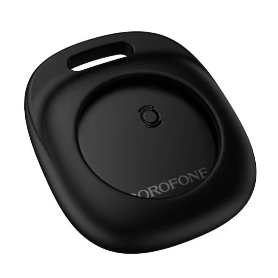 Смарт тракър Borofone (BC105) - съвместим с Google Find Hub, против загубване, сменяема батерия, за Android - Черен