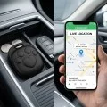 Смарт тракър Borofone (BC105) - съвместим с Google Find Hub, против загубване, сменяема батерия, за Android - Черен