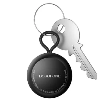 Смарт тракър Borofone Intelligent (BC104) - съвместим с Apple Find My, против загубване, до 12 месеца живот на батерията - Черен