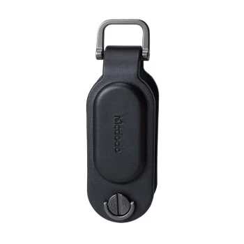 Смарт тракер Mcdodo Smart Tracker Napa Pro (AT-3830) - ключодържател за ключове, Find My, PU, 80-90dB, до 4 ключа, 220mAh - Черен