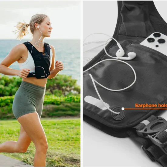 Спортна жилетка Spigen Running Vest Dynamic Shield™ A720 - Cordura найлон, светлоотразителна - Черна