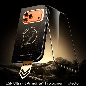 Стъклен протектор ESR Armorite Pro UltraFit - iPhone 18 Pro / iPhone 17 Pro - Черен
