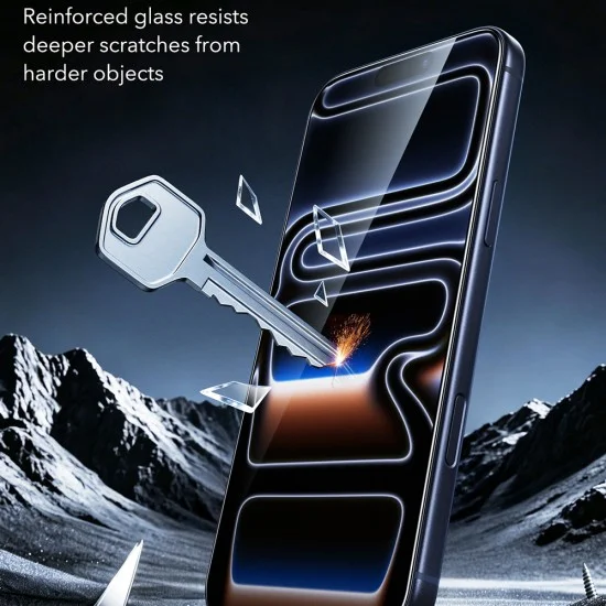 Стъклен протектор ESR Armorite Screen Protector UltraFit (2 броя в комплект) - iPhone 18 Pro / iPhone 17 Pro - Черен