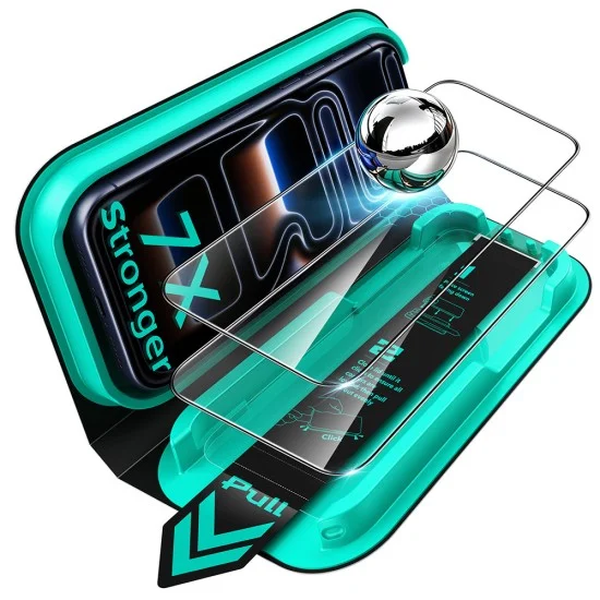 Стъклен протектор ESR Armorite Screen Protector UltraFit (2 броя в комплект) - iPhone 18 Pro / iPhone 17 Pro - Черен