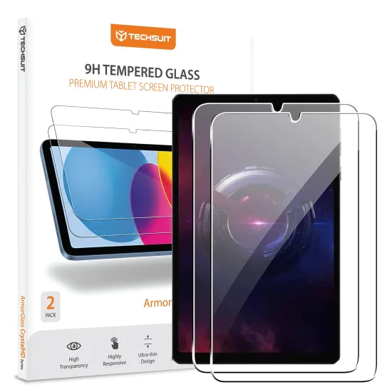 Стъклен протектор за Lenovo Legion Tab Gen 3 - Techsuit ArmorGlass CrystalHD (2 броя) - Прозрачен