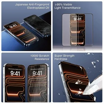 Стъклен протектор Lito AR SE Tempered Glass - iPhone 18 Pro Max / iPhone 17 Pro Max - Черен