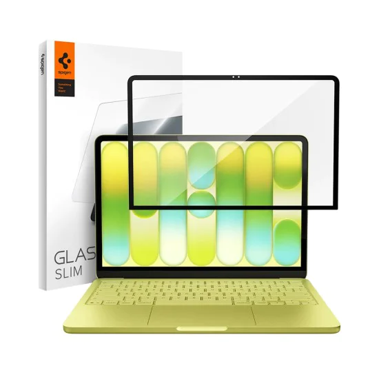 Стъклен протектор за MacBook Neo 13 - Glas.tR Slim - Spigen - Черен