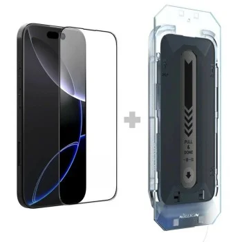 Стъклен протектор Nillkin CP+PRO Anti-Explosion с апликатор - iPhone 16 Pro - Черен