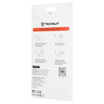 Стъклен протектор за OnePlus 15 - Techsuit 111D Privacy Full Glue - Черен