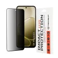 Стъклен протектор за Oppo A6 4G / A6x 4G / 5G / A6k 4G - 111D Privacy Full Glue - Techsuit - Черен