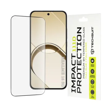 Стъклен протектор за Realme 16 5G - 111D Full Cover / Full Glue Glass - Techsuit - Черен