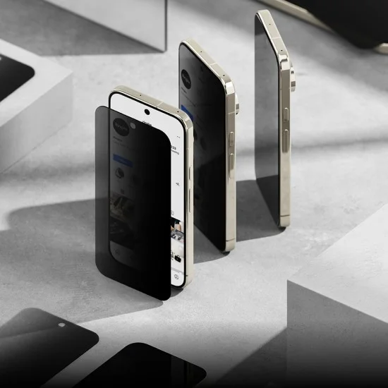 Стъклен протектор Ringke - Easy Slide Tempered Glass (2 бр.) - Google Pixel 9 Pro / 10 Pro / 11 Pro - Поверителен / Privacy
