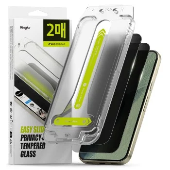 Стъклен протектор Ringke - Easy Slide Tempered Glass (2 бр.) - Google Pixel 9 Pro XL / 10 Pro XL / 11 Pro XL - Поверителен / Privacy
