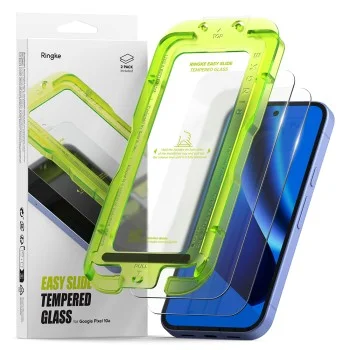 Стъклен протектор Ringke Easy Slide Tempered Glass (2 броя в комплект) - Google Pixel 10a - Прозрачен