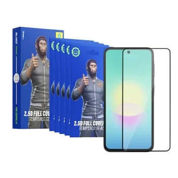 Стъклен протектор за Samsung Galaxy A27 5G / A37 5G / A57 5G - 2.5D Silk Full Cover HD Glass (5 броя) - Blueo - Черен