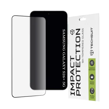 Стъклен протектор за Samsung Galaxy S26 Plus - Techsuit 111D Full Cover - Черен