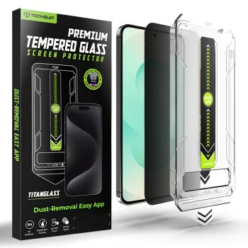 Стъклен протектор за Samsung Galaxy S26 Plus - Techsuit TitanGlass CrystalHD - Privacy (поверителност)